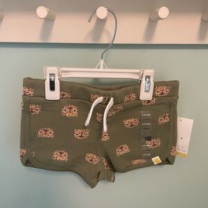 Rise Little Earthlings Cat Print Shorts